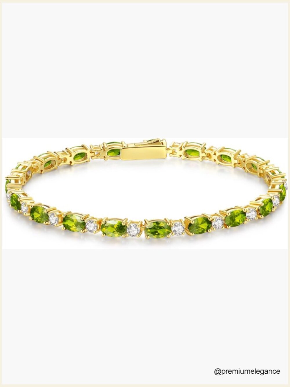 Sterling Silver Tennis Bracelet with Birthstone, 7 Inch Length